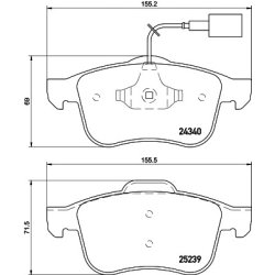 Brake Pad Set MINTEX MDB3121 OE Ref 77367959