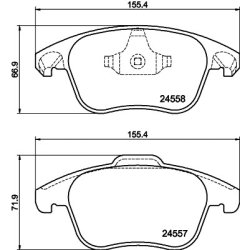 Brake Pad Set MINTEX MDB3122 OE Ref 1609987980