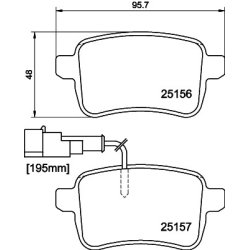 Brake Pad Set MINTEX MDB3123 OE Ref 77365357
