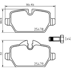 Brake Pad Set MINTEX MDB3131 OE Ref 9808172