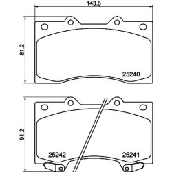 Brake Pad Set MINTEX MDB3144 OE Ref D10601LB2A