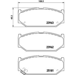 Brake Pad Set MINTEX MDB3149 OE Ref MQ501191