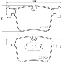 Brake Pad Set MINTEX MDB3153 OE Ref 34106859182