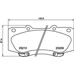 Brake Pad Set MINTEX MDB3160 OE Ref 044650K300