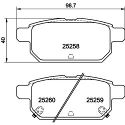 Brake Pad Set MINTEX MDB3168 OE Ref D4M603AW0A