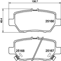 Brake Pad Set MINTEX MDB3169 OE Ref 43022SJAE00