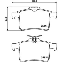 Brake Pad Set MINTEX MDB3171 OE Ref C2D3792