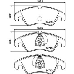 Brake Pad Set MINTEX MDB3177 OE Ref 9M512K021BF MINTEX