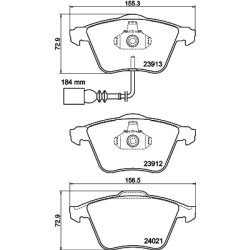 Brake Pad Set MINTEX MDB3183 OE Ref 8J0698151A
