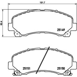 Brake Pad Set MINTEX MDB3185 OE Ref 97947571