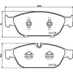 Brake Pad Set MINTEX MDB3192 OE Ref 4H0698151D MINTEX