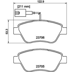 Brake Pad Set MINTEX MDB3193 OE Ref 1636412780