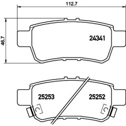 Brake Pad Set MINTEX MDB3195 OE Ref 43022SHJA00
