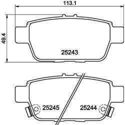 Brake Pad Set MINTEX MDB3196 OE Ref 43022TK4A01