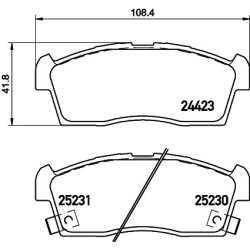Brake Pad Set MINTEX MDB3200 OE Ref 1606225680