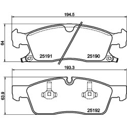 Brake Pad Set MINTEX MDB3203 OE Ref 00K68052370AB MINTEX