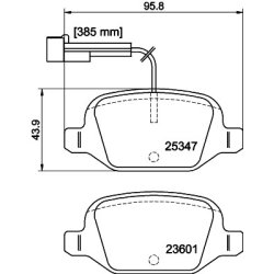 Brake Pad Set MINTEX MDB3204 OE Ref 77365754