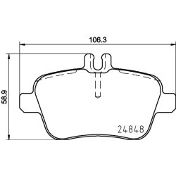 Brake Pad Set MINTEX MDB3206 OE Ref A0064208120