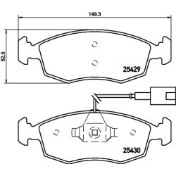 Brake Pad Set MINTEX MDB3208 OE Ref 77365811 MINTEX
