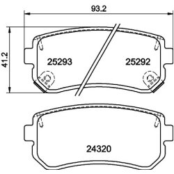 Brake Pad Set MINTEX MDB3232 OE Ref 583022SA35