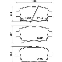 Brake Pad Set MINTEX MDB3236 OE Ref 0446552170