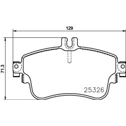Brake Pad Set MINTEX MDB3246 OE Ref A0004202902