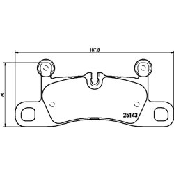 Brake Pad Set MINTEX MDB3251 OE Ref 9Y0698451J MINTEX