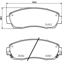 Brake Pad Set MINTEX MDB3257 OE Ref 45022TP6A61