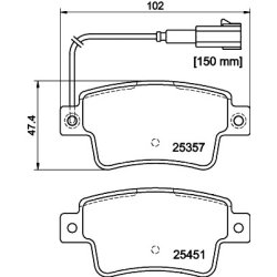 Brake Pad Set MINTEX MDB3261 OE Ref 77365886