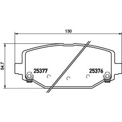 Brake Pad Set MINTEX MDB3271 OE Ref 7B0698451B