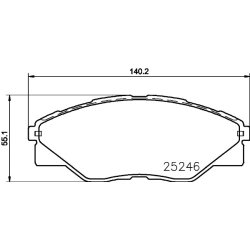 Brake Pad Set MINTEX MDB3272 OE Ref 044650K290
