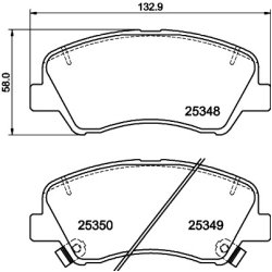 Brake Pad Set MINTEX MDB3276 OE Ref 581014LA00
