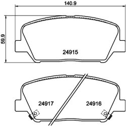 Brake Pad Set MINTEX MDB3282 OE Ref 581012VA70