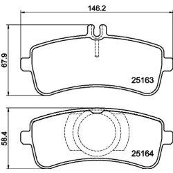 Brake Pad Set MINTEX MDB3287 OE Ref 0064206920