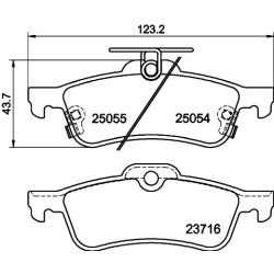 Brake Pad Set MINTEX MDB3291 OE Ref 43022TV8E00