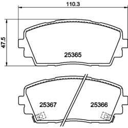 Brake Pad Set MINTEX MDB3297 OE Ref 581011YA30