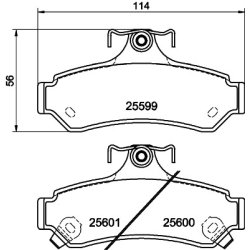 Brake Pad Set MINTEX MDB3302 OE Ref 0446606080