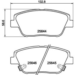 Brake Pad Set MINTEX MDB3305 OE Ref 581013VA50