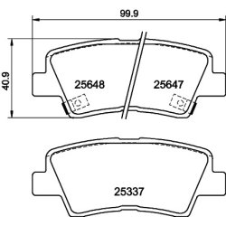 Brake Pad Set MINTEX MDB3306 OE Ref 48413351D0