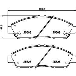 Brake Pad Set MINTEX MDB3309 OE Ref 45022SZAA01