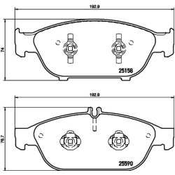 Brake Pad Set MINTEX MDB3311 OE Ref A0074208720 MINTEX