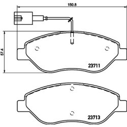 Brake Pad Set MINTEX MDB3318 OE Ref 77365188 MINTEX