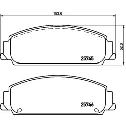 Brake Pad Set MINTEX MDB3325 OE Ref 92206846
