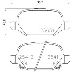 Brake Pad Set MINTEX MDB3332 OE Ref 68088919AA