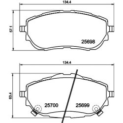 Brake Pad Set MINTEX MDB3334 OE Ref 0446502390
