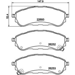 Brake Pad Set MINTEX MDB3339 OE Ref JB3C2M007AB