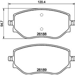 Brake Pad Set MINTEX MDB3347 OE Ref MQ006673