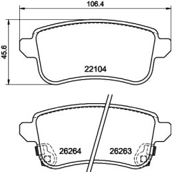 Brake Pad Set MINTEX MDB3348 OE Ref 440606659R