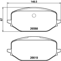 Brake Pad Set MINTEX MDB3349 OE Ref 1647880280