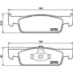 Brake Pad Set MINTEX MDB3360 OE Ref 410608708R